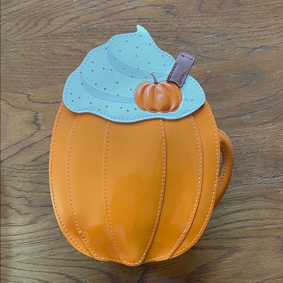 NWOT Bath & Body Works Pumpkin Spice Latte Cosmetic Bag - Picture 1 of 7